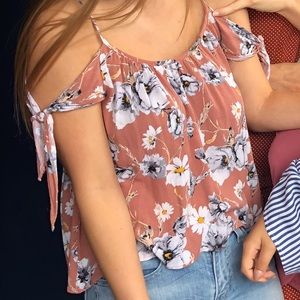Cold Shoulder Floral Top